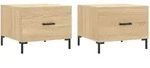 vidaXL Couchtische 2 Stk. Sonoma-Eiche 50x50x40 cm Holzwerkstoff
