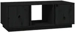 vidaXL Couchtisch Schwarz 110x50x40 cm Massivholz Kiefer