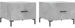 vidaXL Couchtische 2 Stk. Betongrau 50x50x40 cm Holzwerkstoff