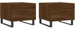 vidaXL Couchtische 2 Stk. Braun Eichen-Optik 50x50x40 cm Holzwerkstoff