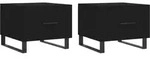 vidaXL Couchtische 2 Stk. Schwarz 50x50x40 cm Holzwerkstoff