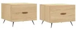 vidaXL Couchtische 2 Stk. Sonoma-Eiche 50x50x40 cm Holzwerkstoff