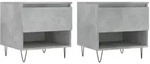 vidaXL Couchtische 2 Stk. Betongrau 50x46x50 cm Holzwerkstoff