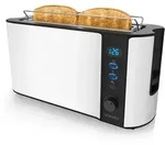 Arendo Langschlitz Toaster f&uuml;r 2 Scheiben, integrierter Br&ouml;tchenaufsatz, 1000...