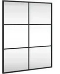 vidaXL Wandspiegel Schwarz 50x60 cm Rechteckig Eisen