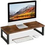 Relaxdays Monitorst&auml;nder, Bildschirmerh&ouml;hung f&uuml;r Schreibtisch, HxBxT: 15 x 55 x 23