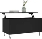 vidaXL Couchtisch Schwarz 90x44,5x45 cm Holzwerkstoff vidaXL Couchtisch Schwarz 90x44,5x45 cm Holzwerkstoff