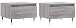 vidaXL Couchtische 2 Stk. Grau Sonoma 50x46x35 cm Holzwerkstoff