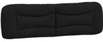 vidaXL Kopfteil-Kissen "Hvar" Schwarz 180 cm Stoff