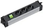 Bachmann STEP ALU 3-fach Steckdosenleiste 1x Schalter (906.18801)