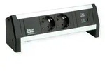 BACHMANN DESK 2xSchutzkontakt 1xUSB A&C, USB Charger 22W Charger, GST18