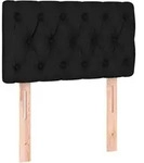 vidaXL Kopfteil Schwarz 80x7x78/88 cm Stoff