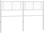 vidaXL Ersatz-Kopfteil Metall Wei&szlig; 120 cm