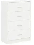 FineBuy Sideboard FB52330 Wei&szlig; Hochglanz 60x90x30 cm Schubladenkommode Anrichte