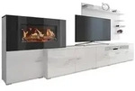 SKRAUT HOME Wohnzimmerm&ouml;bel mit elektrischem Kamin mit 5 Flammenstufen,...