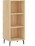 vidaXL Sideboard Sonoma-Eiche 34,5x32,5x90 cm Holzwerkstoff