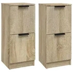 vidaXL Sideboards 2 Stk. Sonoma-Eiche 30x30x70 cm Holzwerkstoff