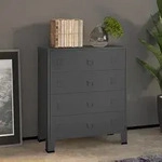 vidaXL Industrial Kommode mit Schubladen Anthrazit 78x40x93 cm Metall