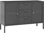 vidaXL Sideboard Anthrazit 105x35x70 cm Stahl und Hartglas