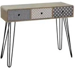 SIT M&ouml;bel Konsolentisch white wash | L 99 x B 35,5 x H 80,5 cm | blau / wei&szlig; / grau