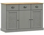 vidaXL Sideboard mit Schubladen VIGO 113x40x75 cm Massivholz Kiefer