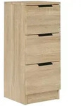 vidaXL Sideboard Sonoma-Eiche 30x30x70 cm Holzwerkstoff
