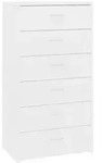 vidaXL Sideboard mit 6 Schubladen Wei&szlig; 50x34x96 cm Holzwerkstoff