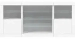 vidaXL Sideboard mit LED-Leuchten Wei&szlig; 142,5x37x67 cm