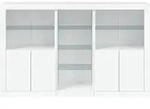 vidaXL Sideboard mit LED-Leuchten Wei&szlig; 162x37x100 cm
