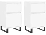 vidaXL Sideboards 2 Stk. Wei&szlig; 40x35x70 cm Holzwerkstoff