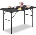 Relaxdays Gartentisch, Holzoptik, eckig, HxBxT: 74 x 118 x 60 cm, Kunststoff,...