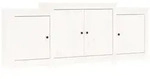 vidaXL Sideboard Wei&szlig; 164x37x68 cm Massivholz Kiefer