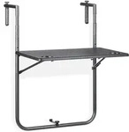 Relaxdays Balkonh&auml;ngetisch klappbar, 3-fach h&ouml;henverstellbar, Rattan-Optik,