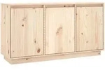vidaXL Sideboard 111x34x60 cm Massivholz Kiefer