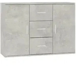 vidaXL Sideboard Betongrau 91x29,5x65 cm Holzwerkstoff