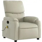 vidaXL Massagesessel Creme Kunstleder