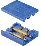 Geberit Mepla Kreuz-T-Stck m D&auml;mmbox f&uuml;r Heizung 20x16x20mm