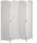Relaxdays Paravent Raumteiler, HxB: 170 x 160 cm, faltbarer Raumtrenner, 4-teiliger