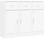 vidaXL Sideboard Wei&szlig; 91x28x75 cm Holzwerkstoff