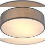 Monzana Deckenlampe Stoff 30 cm Grau 1-flammig E27 Deckenleuchte Wohnzimmer