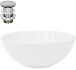 LuxeBath ML-Design Mini-Waschbecken Keramik Wei&szlig; &Oslash;28&times;11,6 cm, rund, ohne