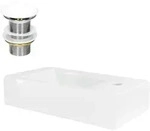 LuxeBath ML-Design Waschbecken Keramik Wei&szlig; 46&times;26&times;11 cm, eckig, klein,...