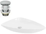 LuxeBath ML-Design Aufsatzwaschbecken Keramik Wei&szlig; 69&times;46&times;13 cm, dreieckig,...