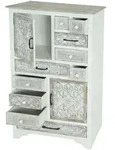 Mendler Apotheker Kommode HWC-J48, Schrank Schubladenkommode, Holz Schubladen,