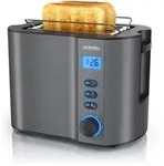 Arendo MANHA Toaster mit Restzeitanzeige, 2 Toastschlitze, integrierter