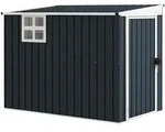 Outsunny-Ger&auml;tehaus-128L x 231B x 181H cm-Dunkelgrau