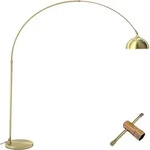 tectake Bogenleuchte Arcus, Stahl, Retro-Stil, 60W Gold