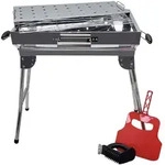 Grillpeter Mangal Iskander Edelstahl rostfrei Schaschlik Grill mit Grillrost...