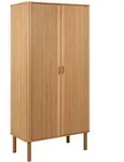 Ebuy24 Langley Kleiderschrank 2 T&uuml;ren 1 Regal Natur.
