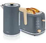 Briebe Nordic Set Toaster 2 Scheiben Breite Schlitze + Wasserkocher 1,7L